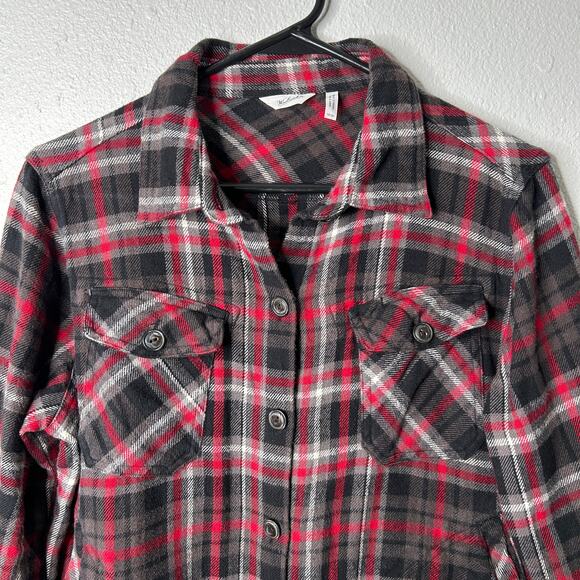 Woolrich Oxbow Bend Plaid Flannel Shirt Jacket Women’s Medium Red Black - Picture 3 of 13
